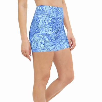 Tallulah High Waist Shorts - Lagoon Blue